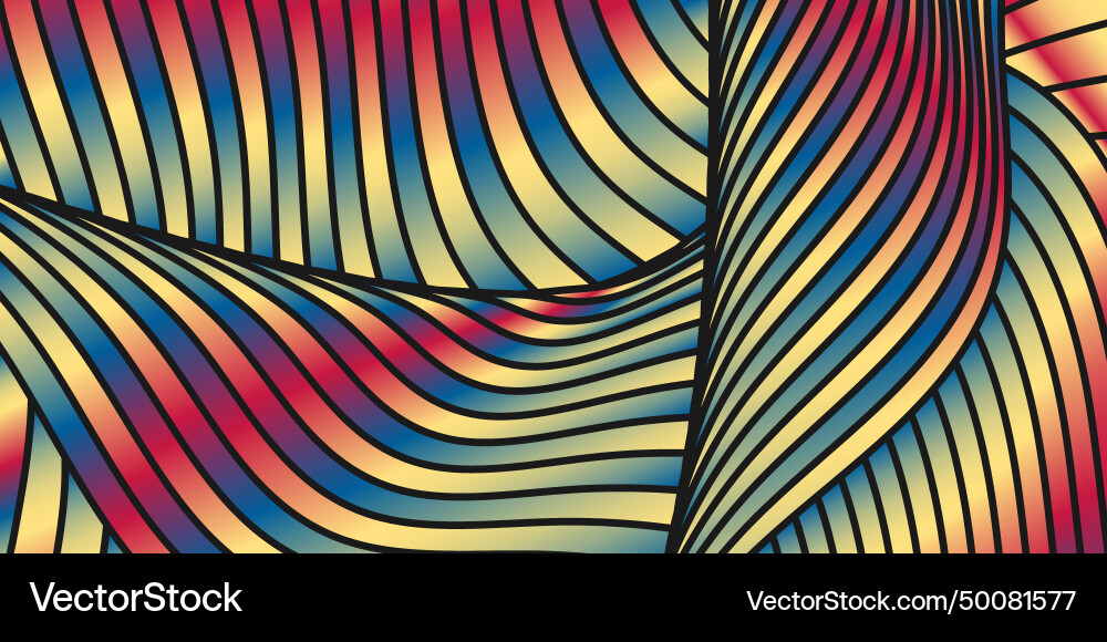 Gradient pattern of wavy lines colorful Gradient pattern of wavy lines colorful vector image