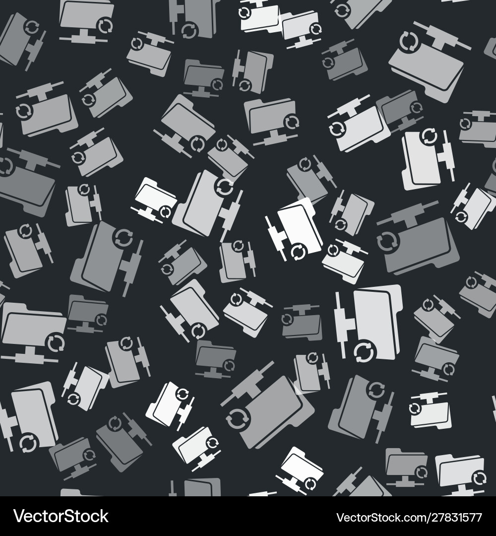Grey ftp sync refresh icon isolated seamless Vector Image
