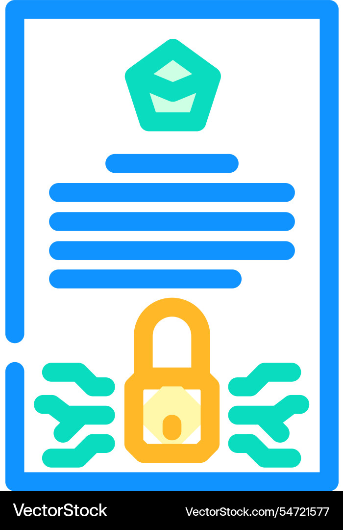 Immutable record decentralized application color Vector Image