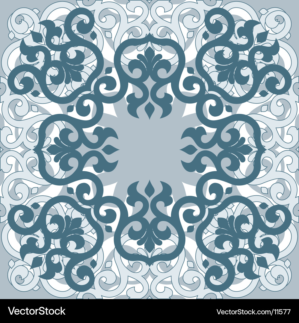 Intricate Floral Scroll Pattern Vector Image