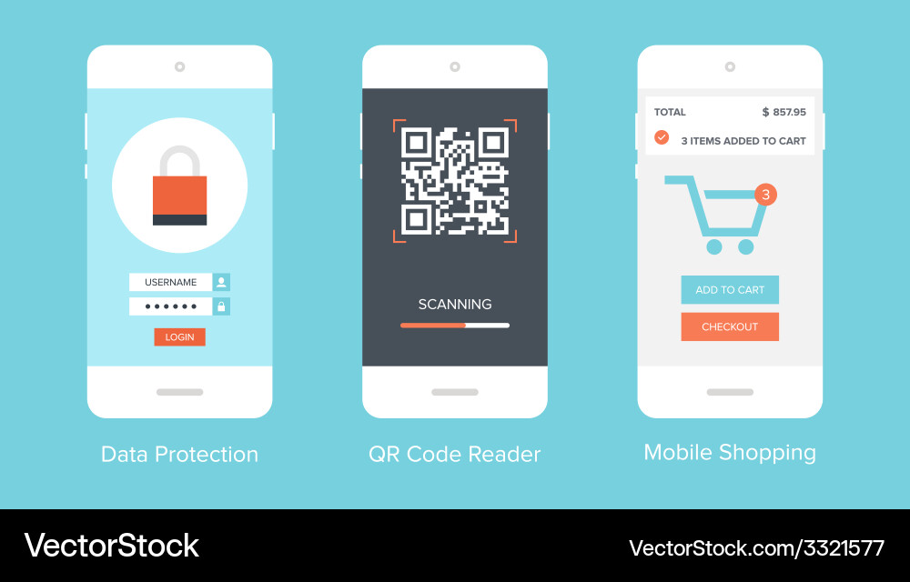 Mobile UI Elements vector image