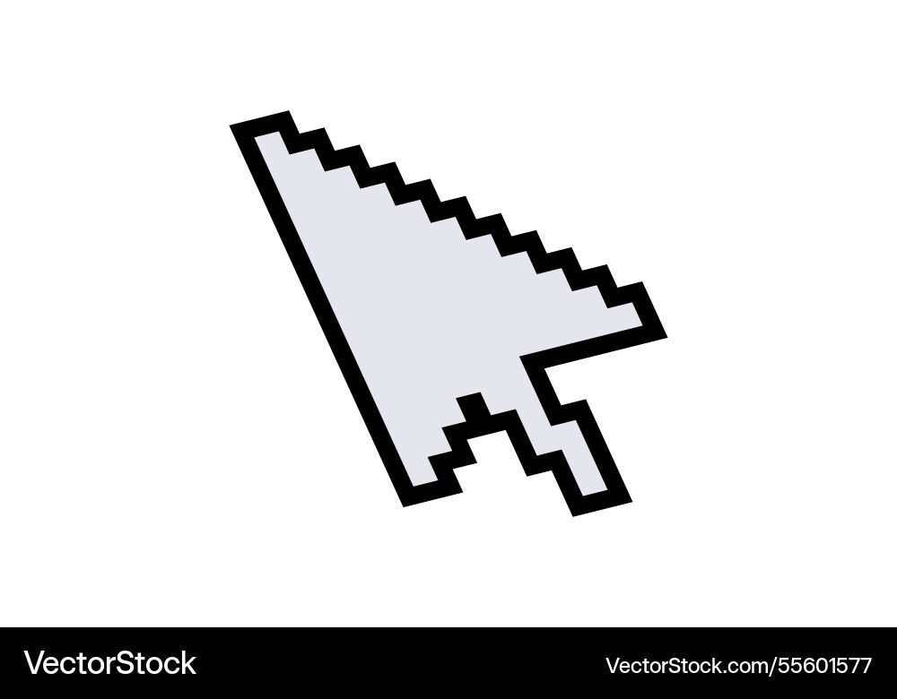 Pixel arrow cursor icon pointing right Vector Image