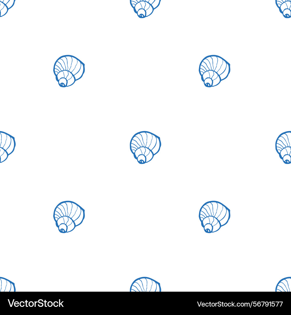 Seamless pattern with sea shells Seamless pattern with sea shells vector image