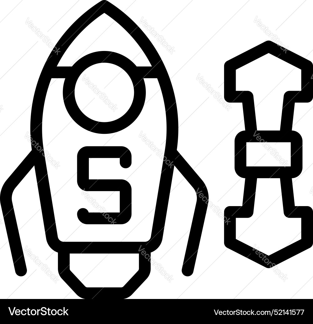 Startup rocket launching with database symbol Startup rocket launching with database symbol vector image