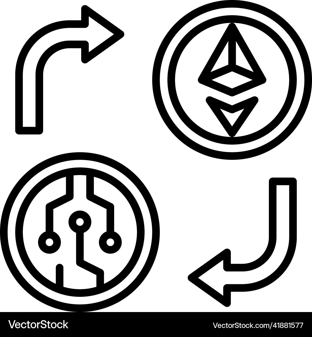 Swap icon crypto related – Royalty-Free Vector | VectorStock