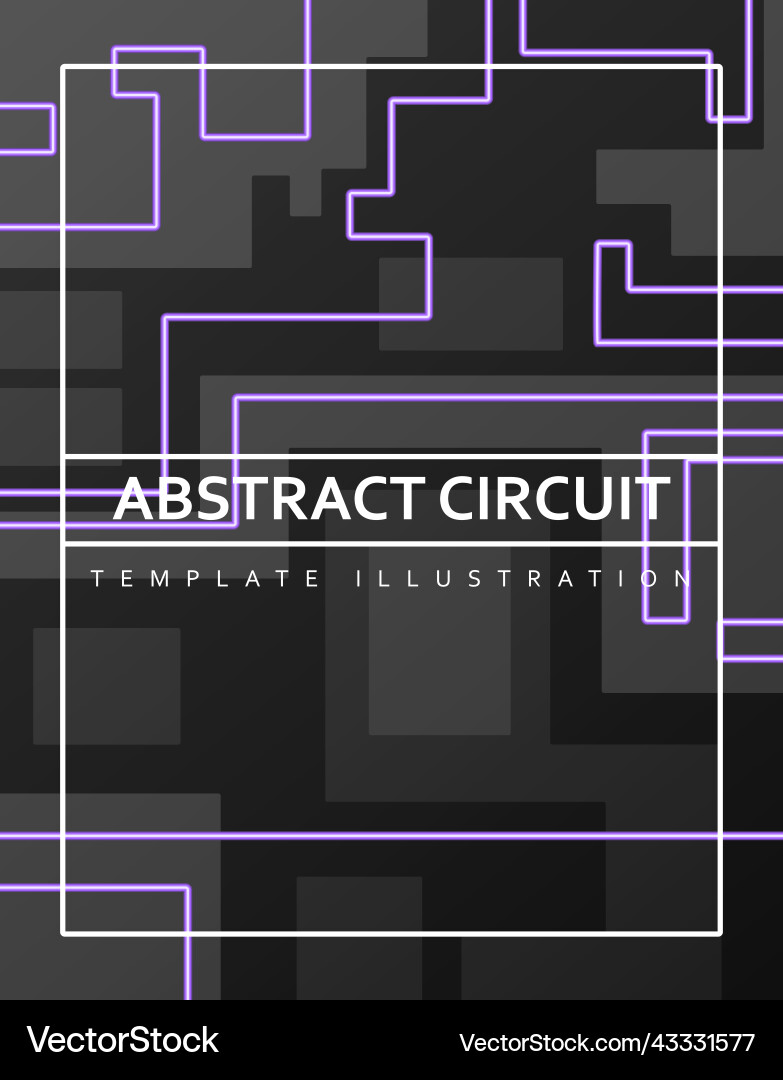 Template abstract circuit Vector Image