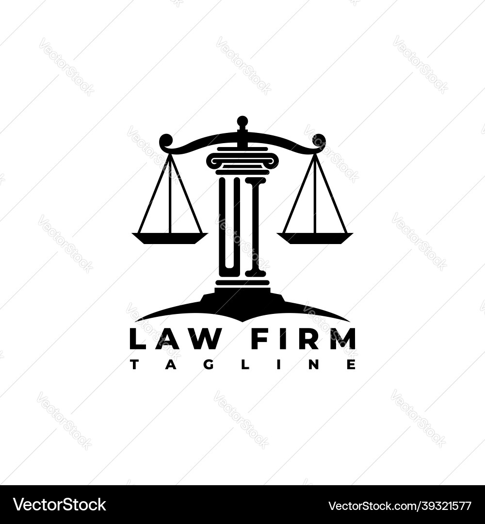 Ui monogram pillars shape style Vector Image
