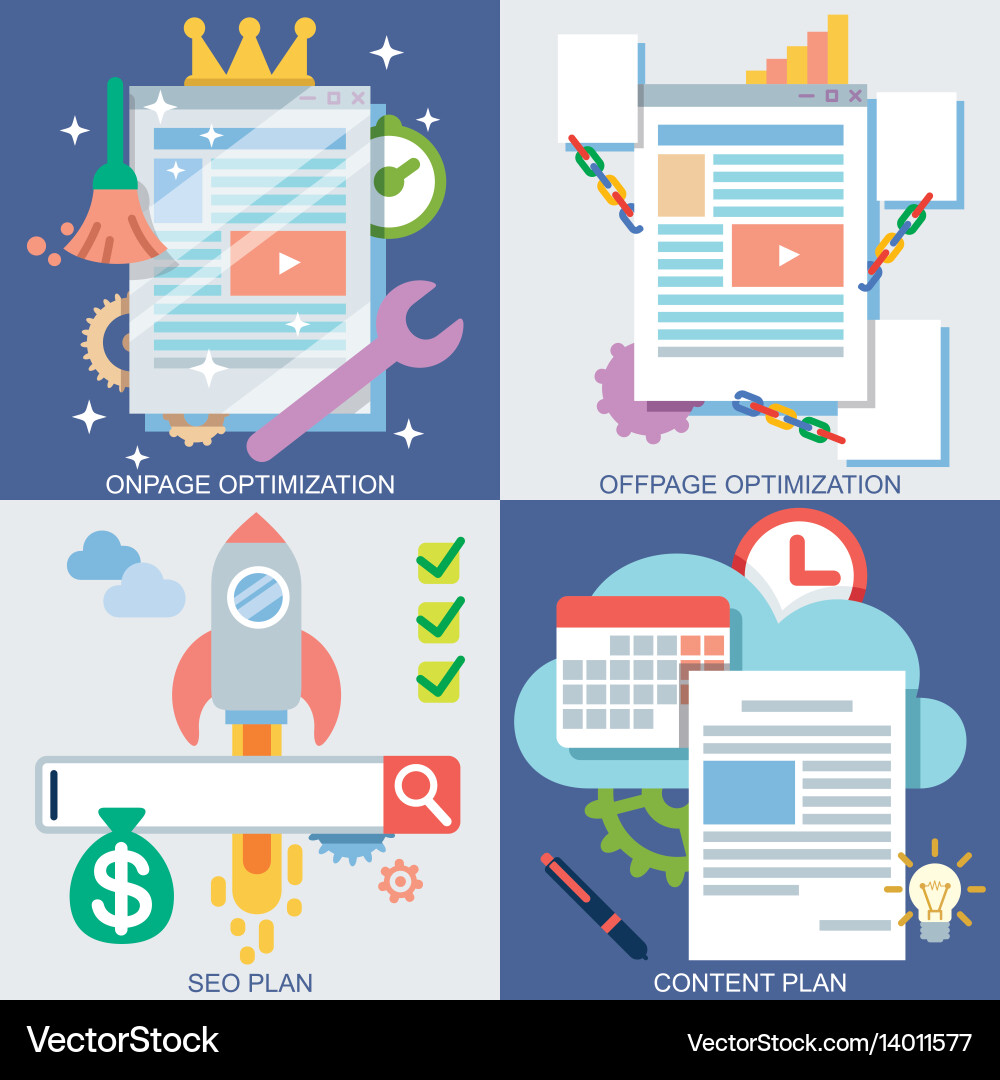 Website Icon Set - Web Concepts Vector Image
