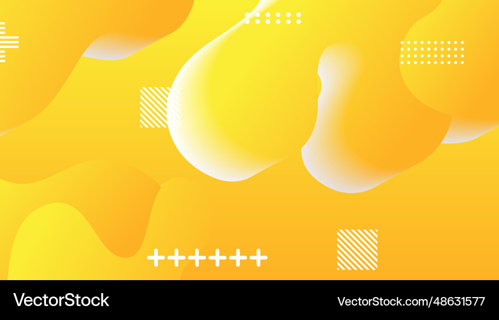 Yellow gradient dynamic fluid shapes abstract Yellow gradient dynamic fluid shapes abstract Vector Image