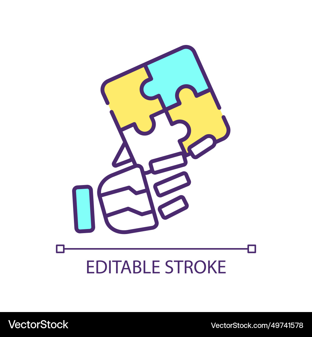 2d simple customizable thin line stateful icon 2d simple customizable thin line stateful icon vector image