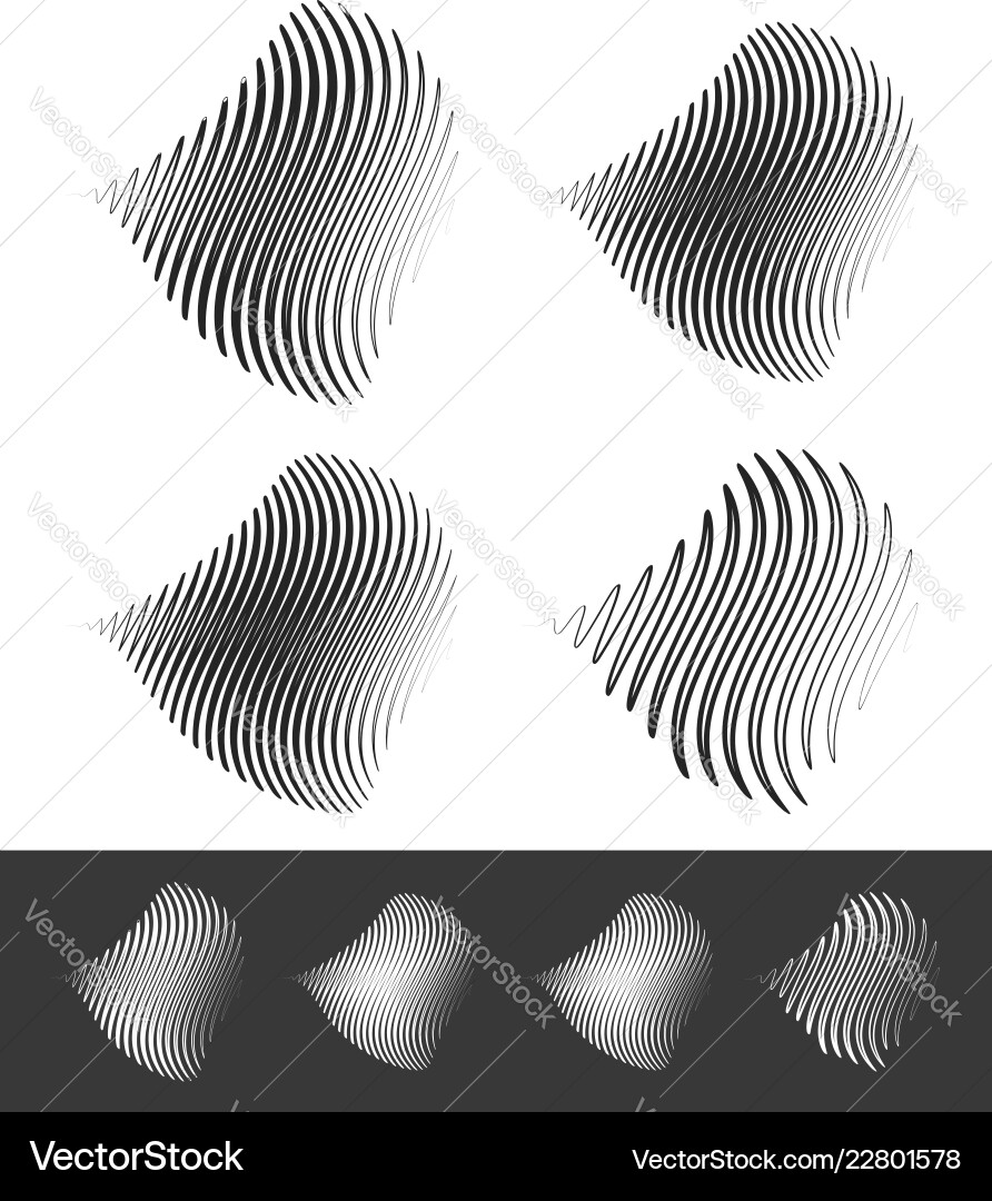 Abstract Waveforms vector image