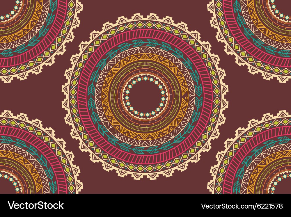 Aztec Circle Pattern vector image