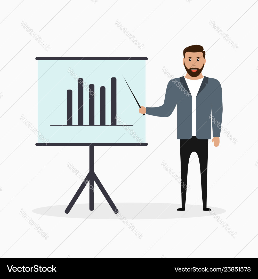 Businessman with pointer Businessman with pointer vector image
