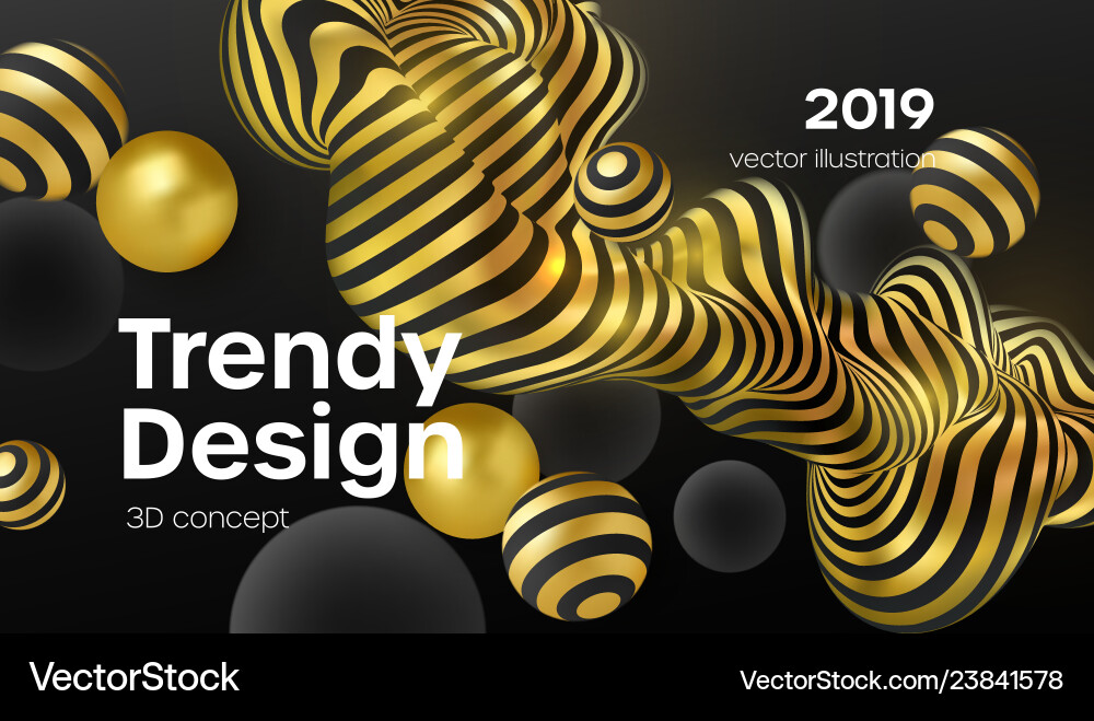 Dynamic 3D Bubble Background vector image