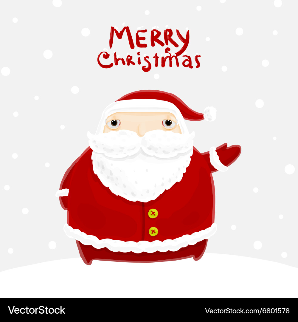 Father christmas (6801578) – Royalty-Free Vector | VectorStock, image size:1000x1080