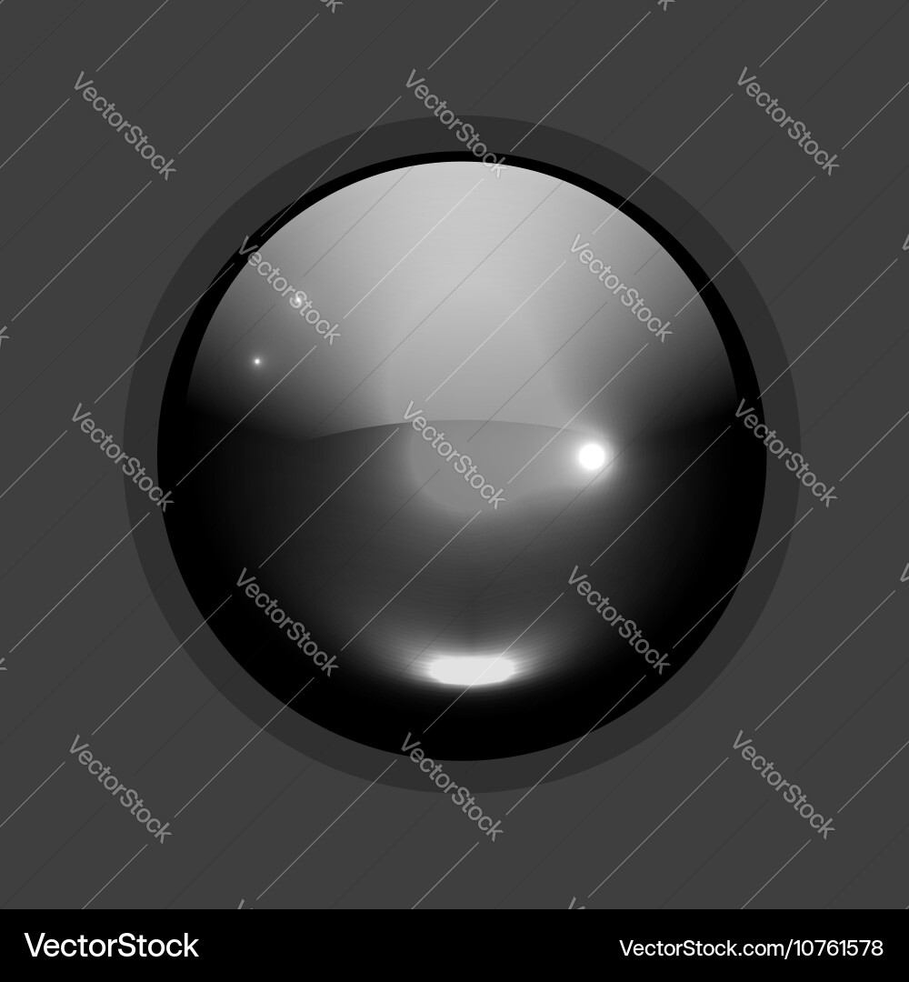 Glossy circle button for your design Vector Image