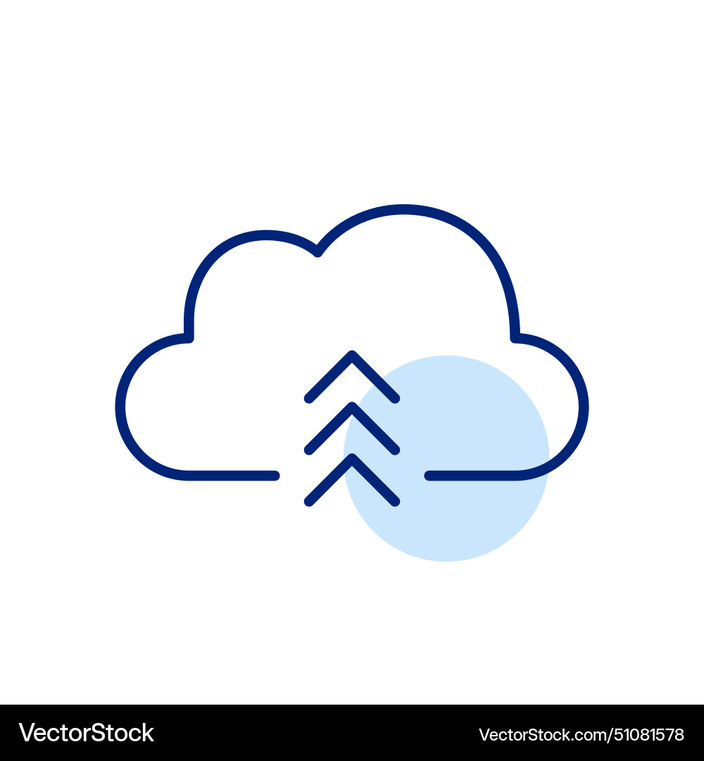 Instant upload to cloud arrows up efficient Instant upload to cloud arrows up efficient vector image