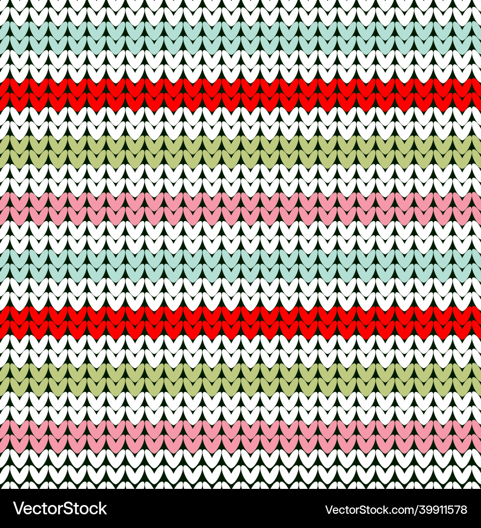 Knitted color lines seamless pattern Vector Image