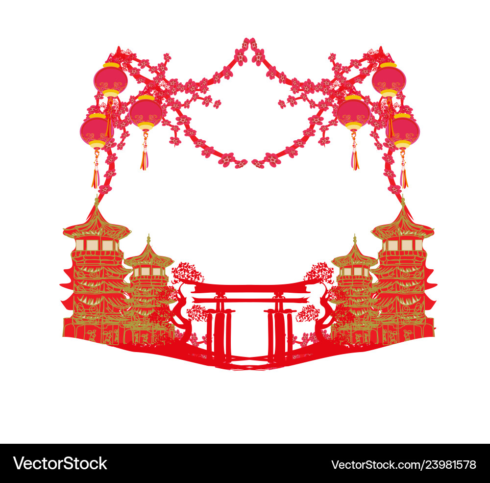 Mid-autumn festival for chinese new year - frame Mid-autumn festival for chinese new year - frame vector image