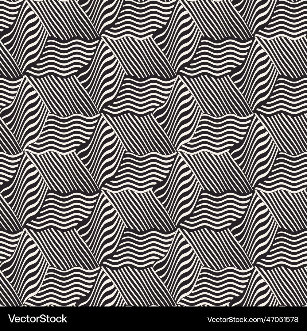 Monochrome moire effect textured cubes pattern Monochrome moire effect textured cubes pattern vector image