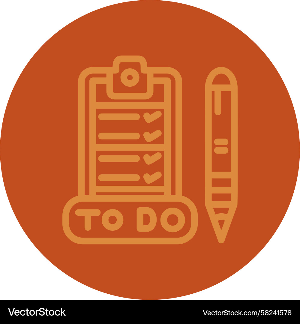 Multi-Color To-Do List Icon Vector Image