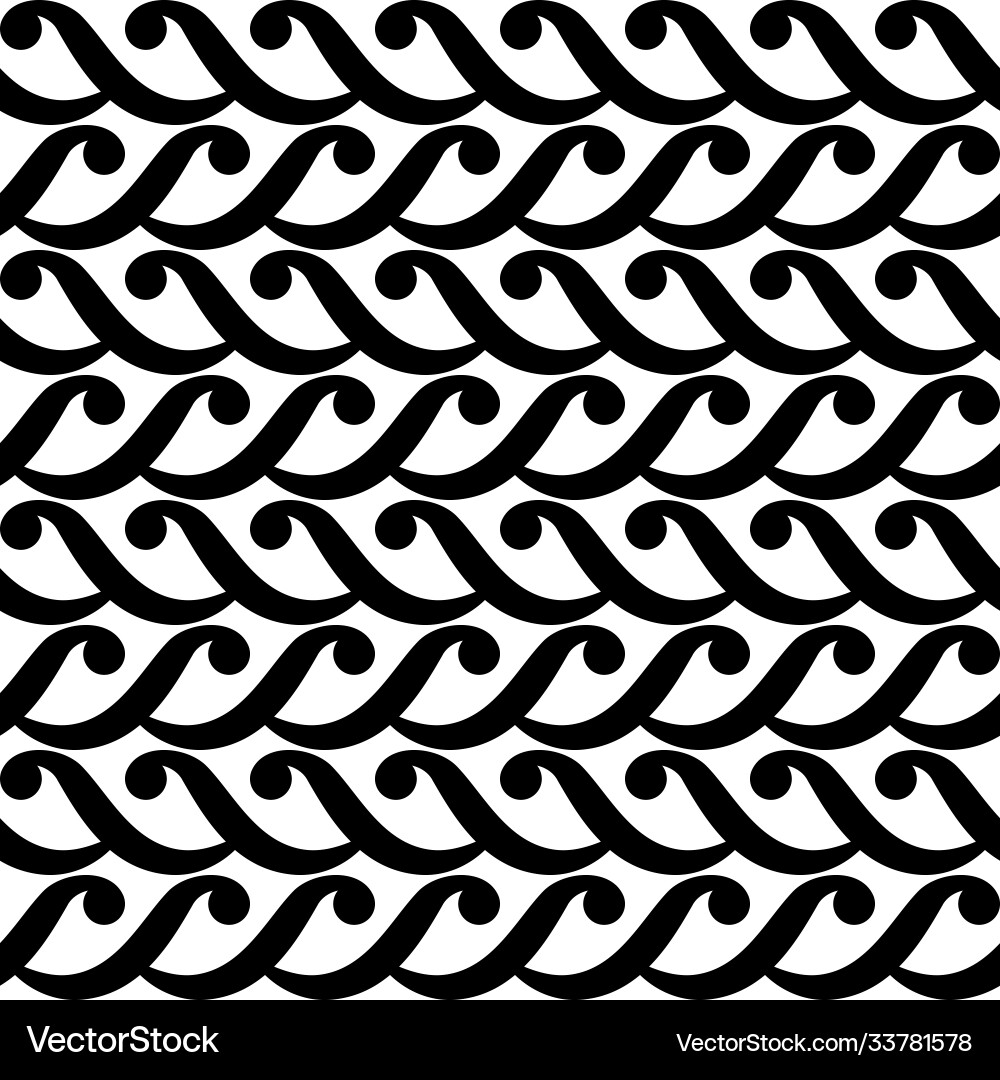 Seamless geometric curl pattern waves Seamless geometric curl pattern waves vector image