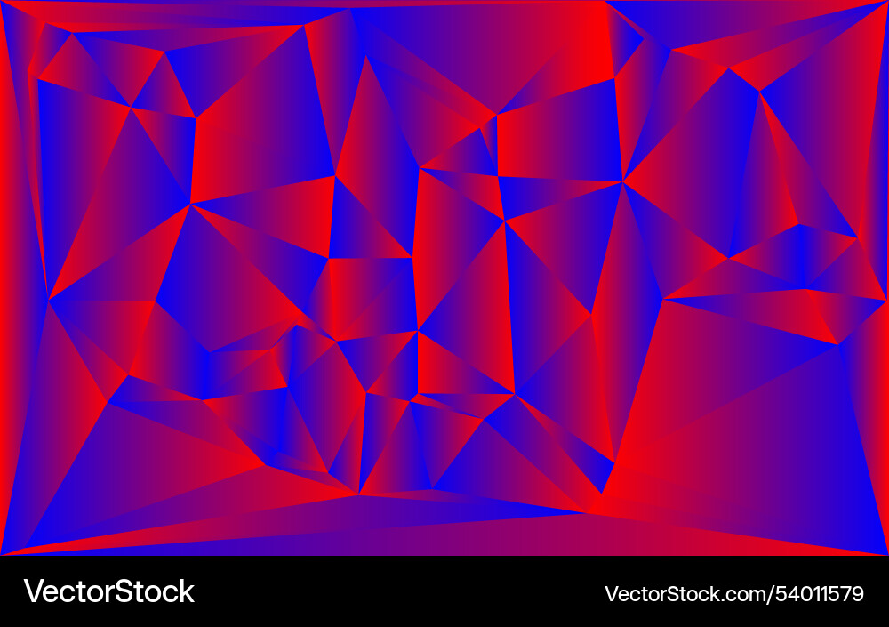 Abstract irregular polygon gradient paper fold vector image