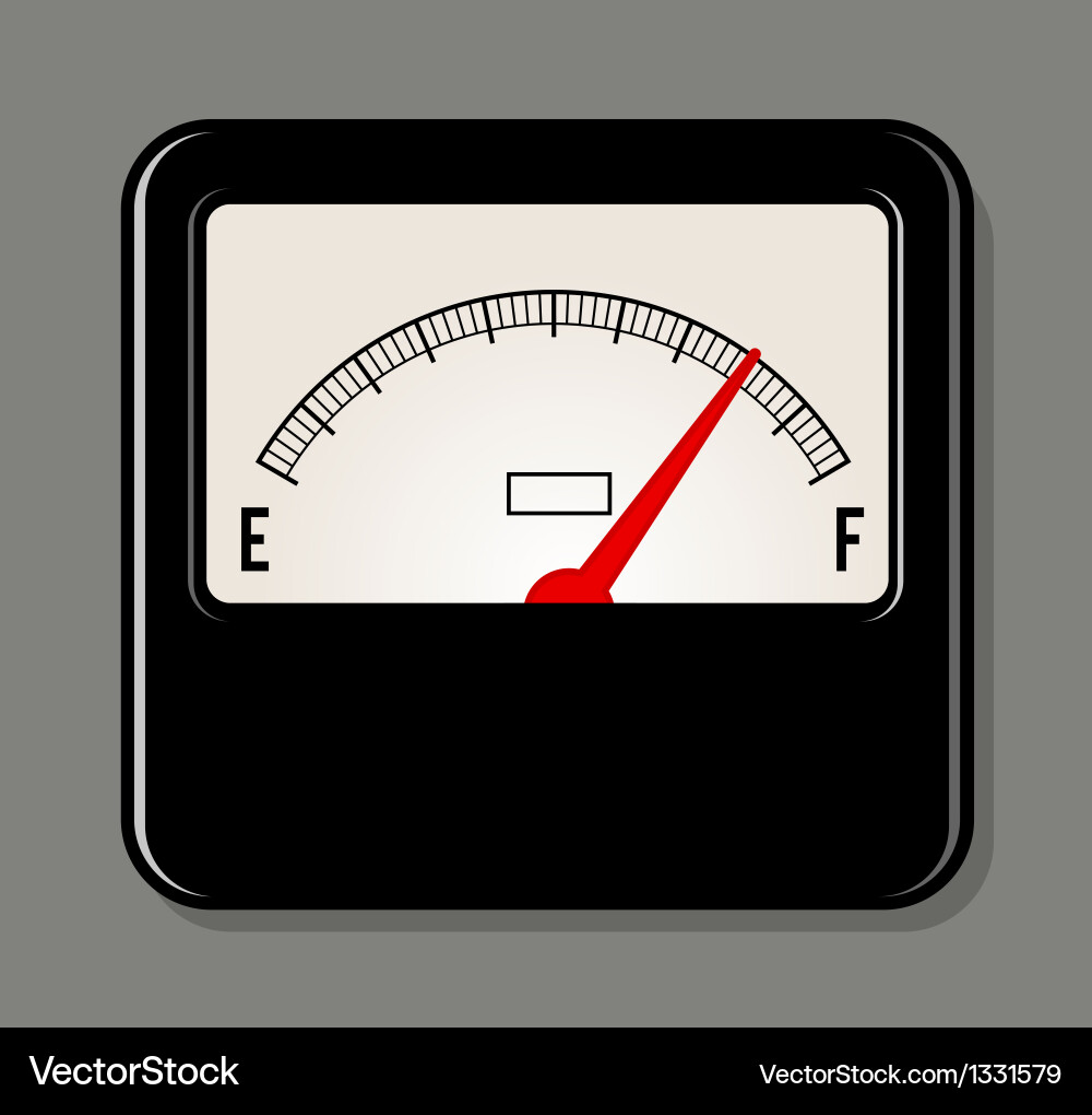 Analog Electrical Power Meter Display Vector Image