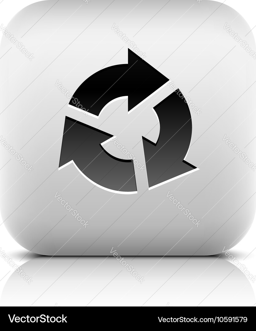 Arrow sign rotation reset refresh reload icon Vector Image