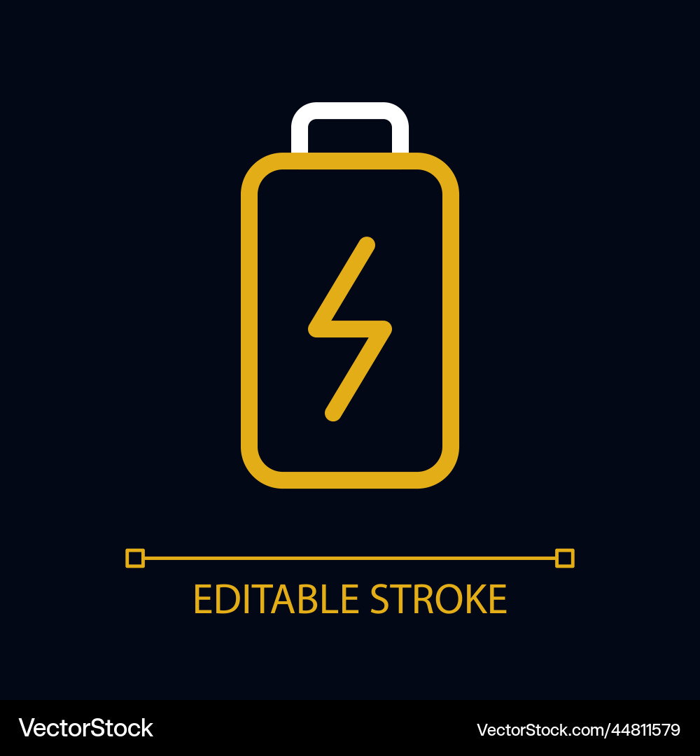 Battery pixel perfect color linear ui icon Battery pixel perfect color linear ui icon vector image