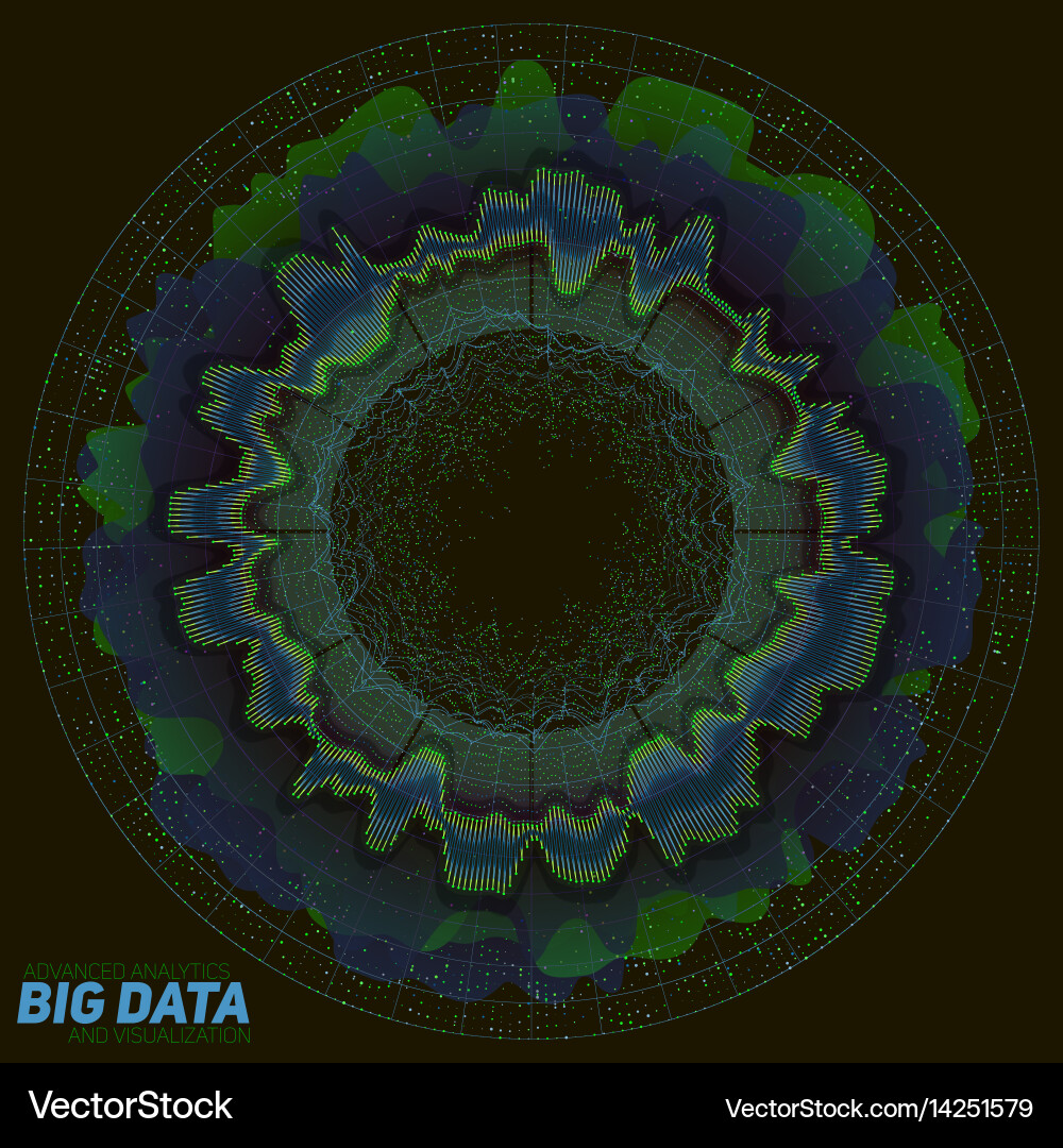 Big data colorful visualization vector image
