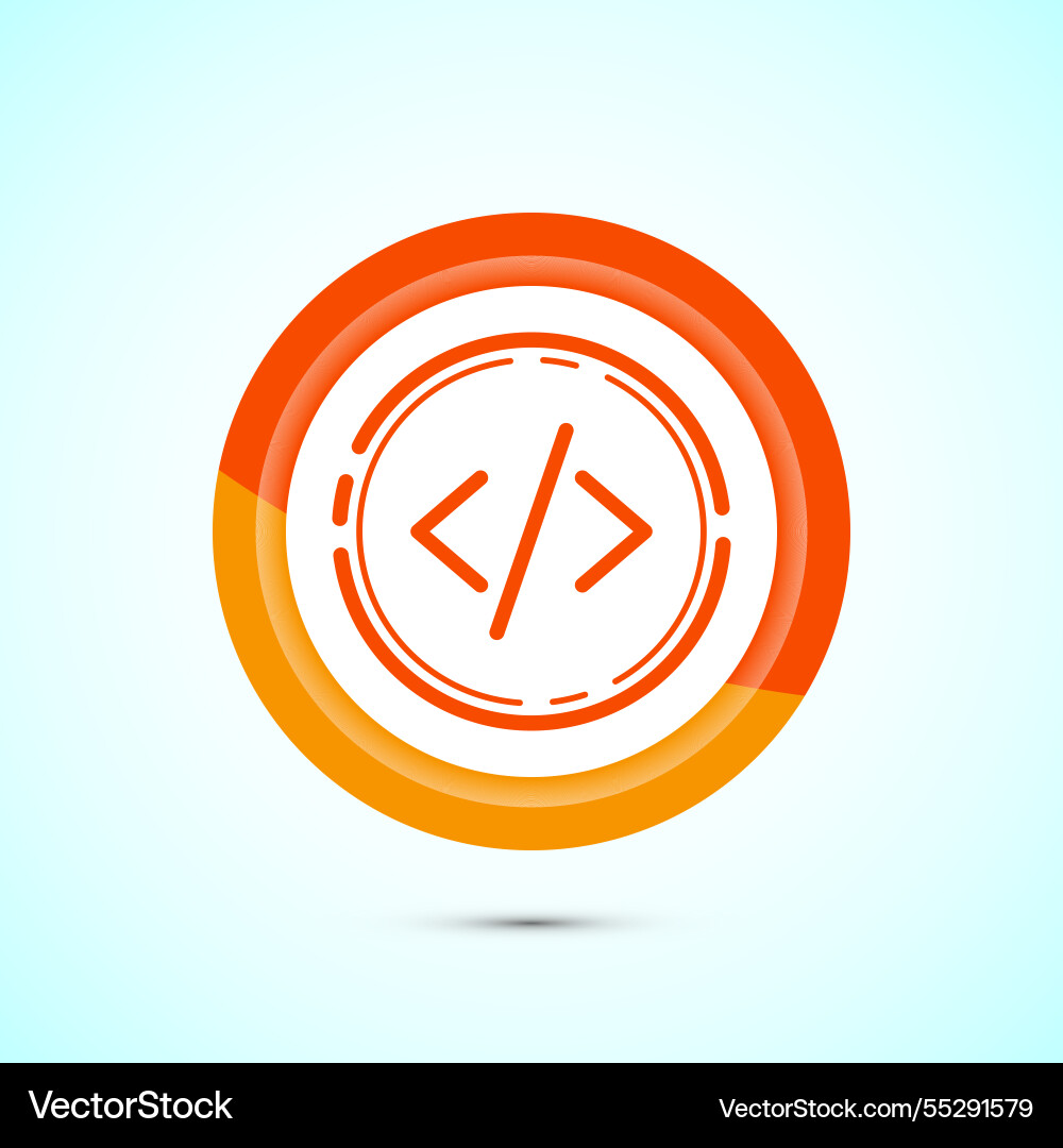 Codierung Icon Design Web-Entwicklung orange Codierung Icon Design Web-Entwicklung orange vektorbild