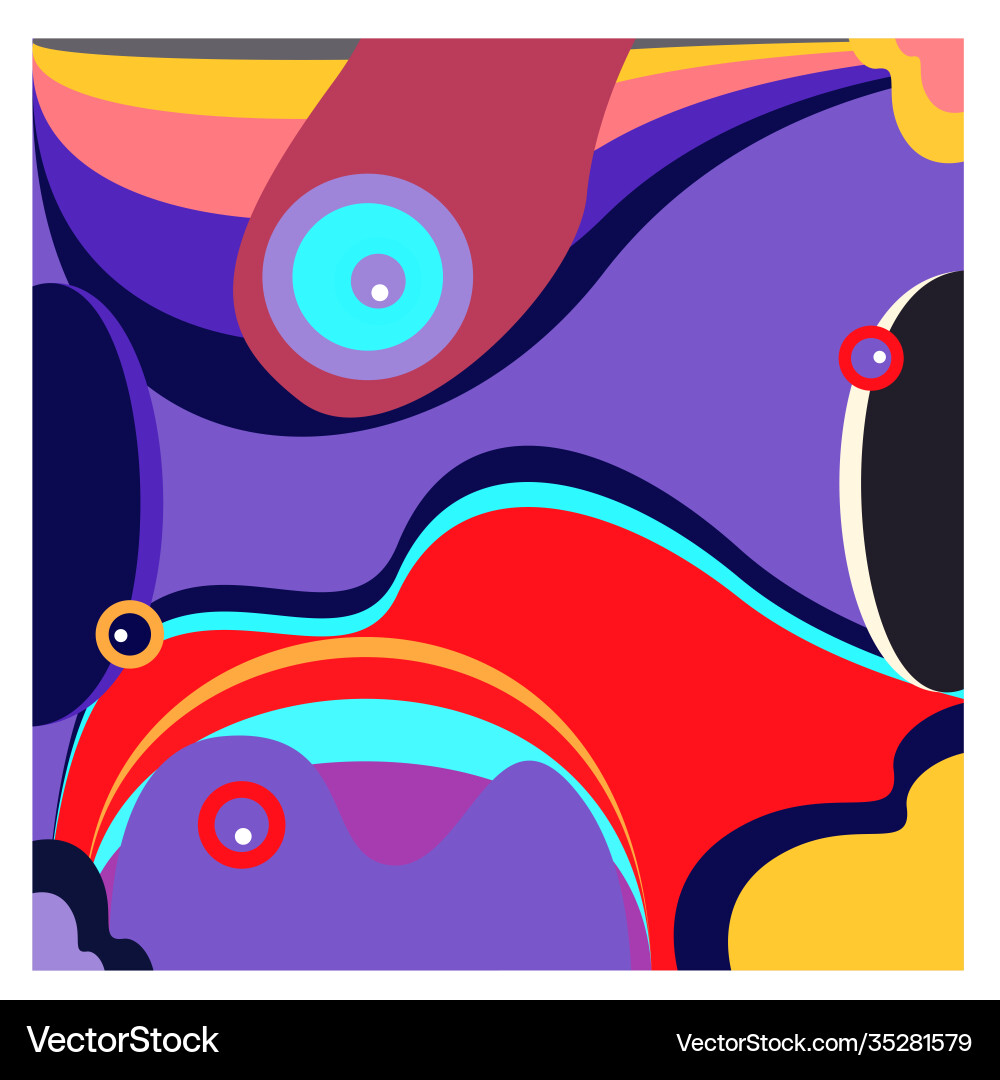 Colorful geometric and curve background pattern Vector Image