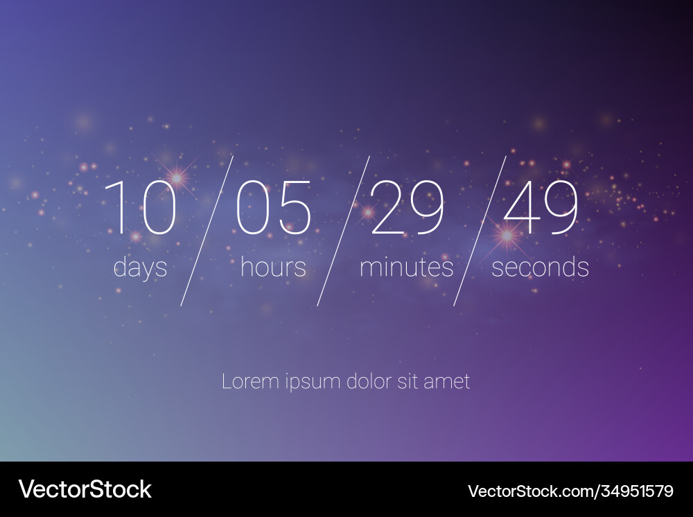 Countdown Clock Timer Web site Template Design Countdown Clock Timer Web site Template Design vektorbild