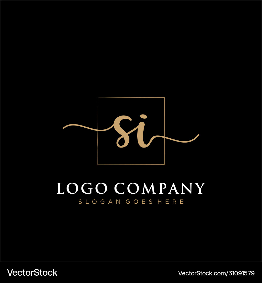 Elegant Initial Logo - Handwriting Script Vector Image