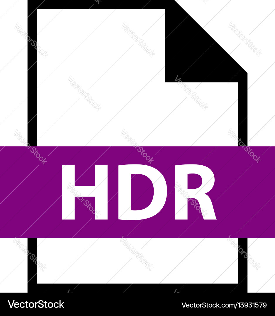 File name extension hdr type vector image