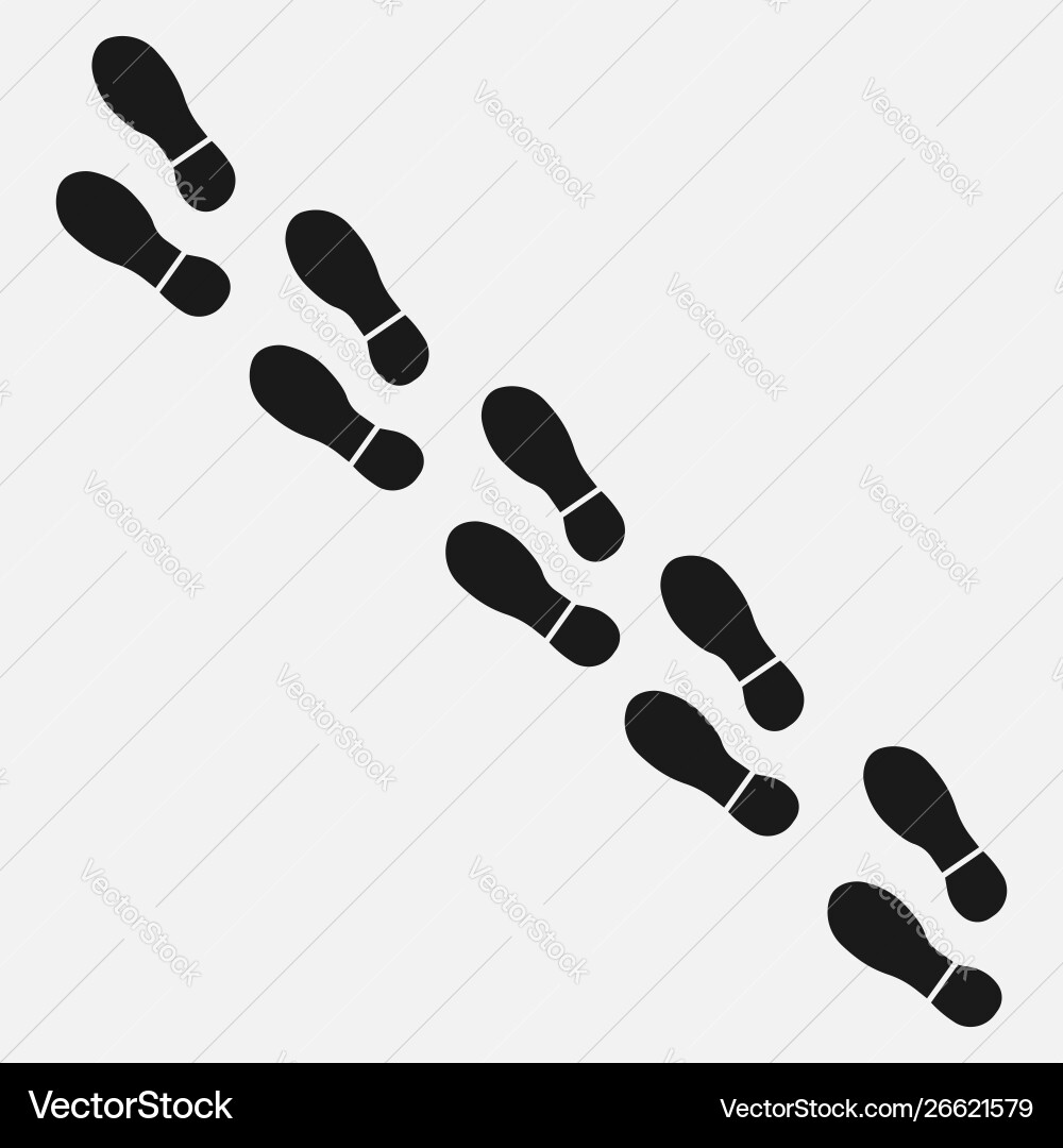Foot trail Foot trail vector image