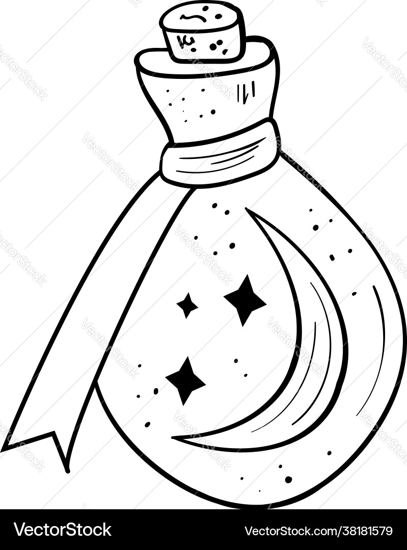 Magic potion alchemy abstract object Vector Image