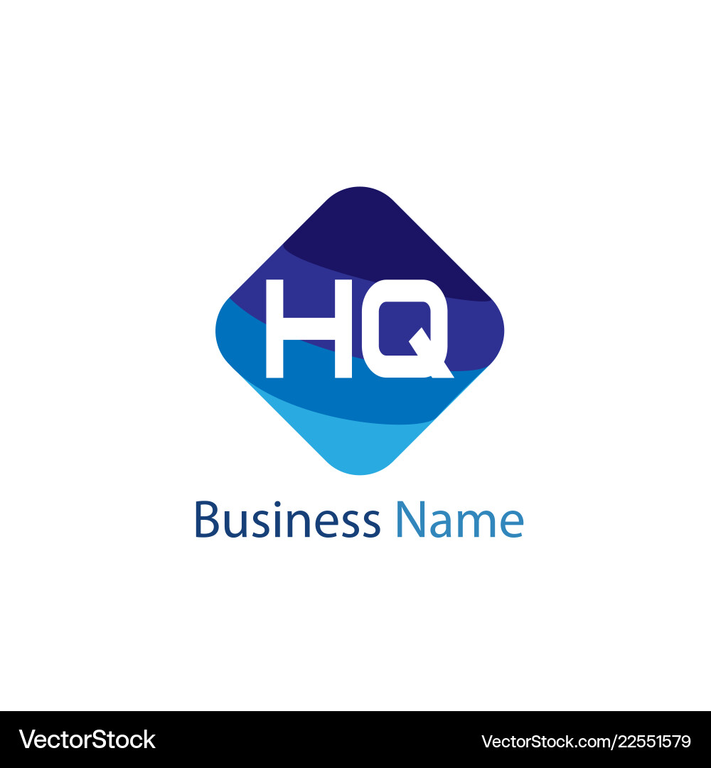 Original hq Buchstaben Logo Design Original hq Buchstaben Logo Design vektorbild