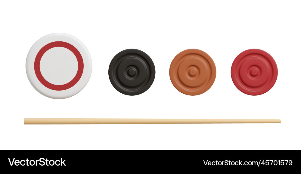 Realistic carom or carrom indian board game black Realistic carom or carrom indian board game black vector image