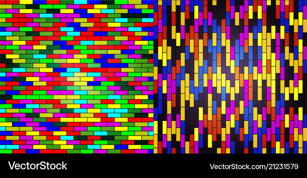 Set of abstract triangle pattern background Set of abstract triangle pattern background vector image