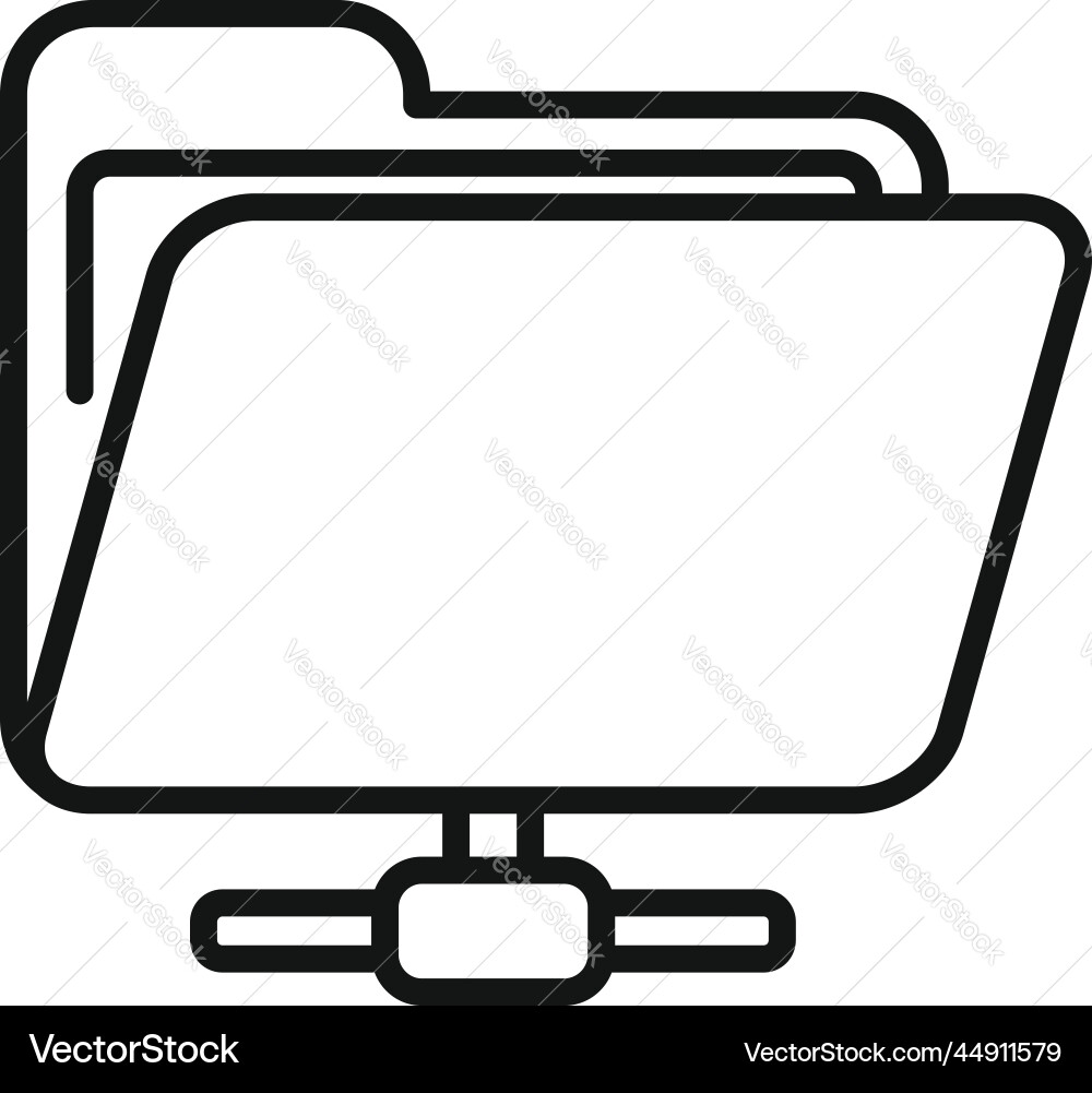 Share folder icon outline button web Share folder icon outline button web vector image