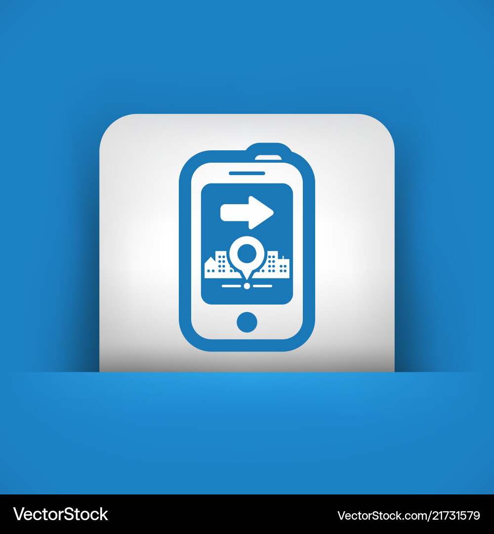 Smartphone navigation system Smartphone navigation system vector image