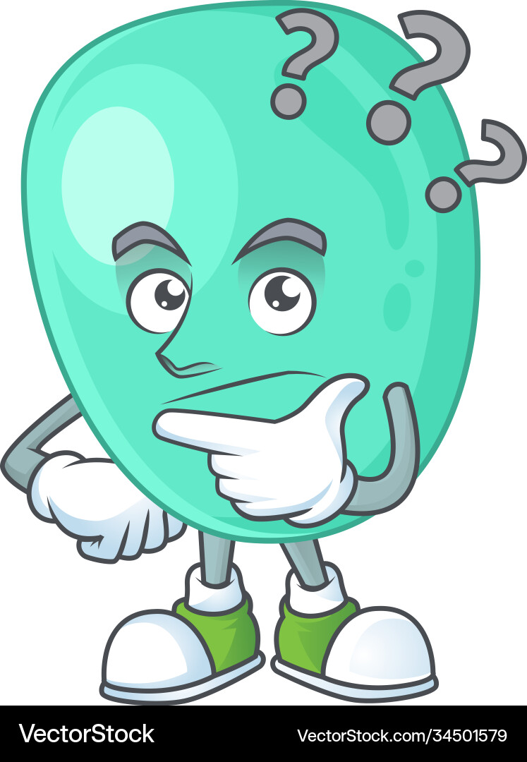 Staphylococcus aureus having confuse gesture Vector Image