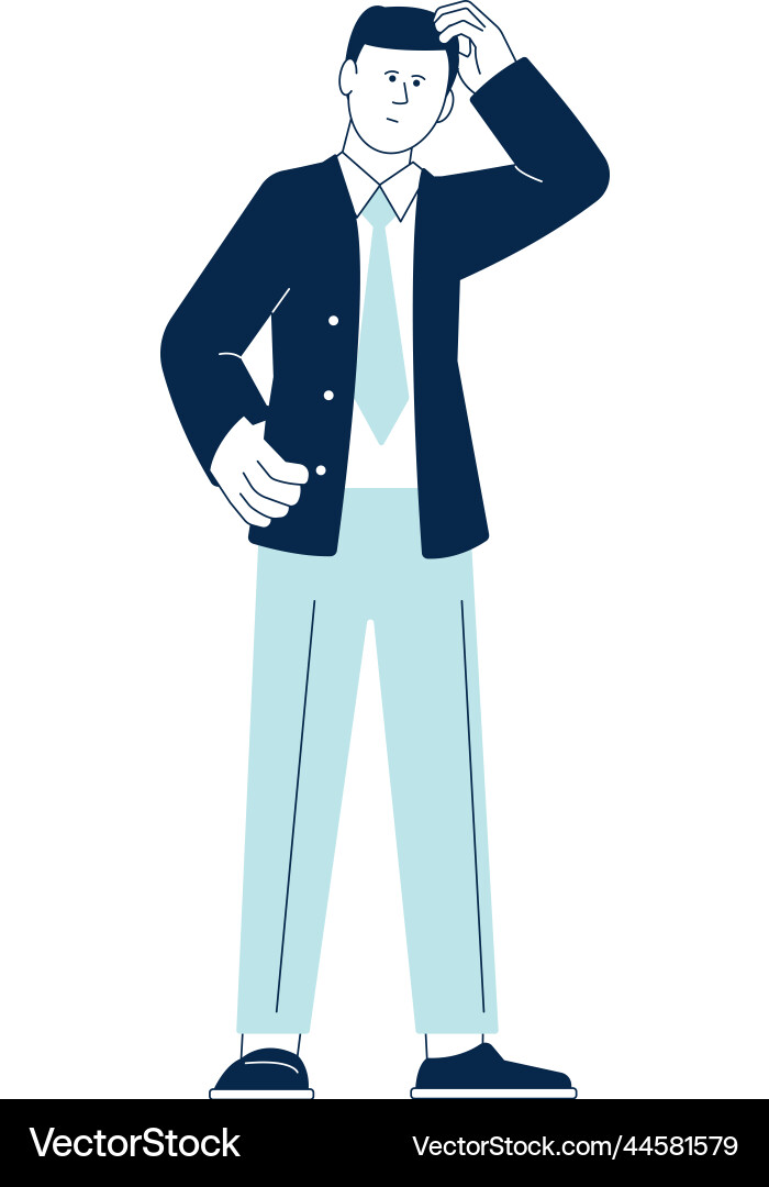 Thinking man icon working problem solving person Thinking man icon working problem solving person vector image