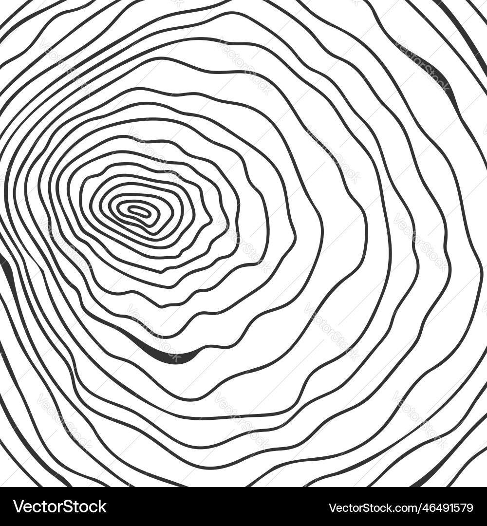 Trunk cross section texture tree rings in linear Trunk cross section texture tree rings in linear vector image