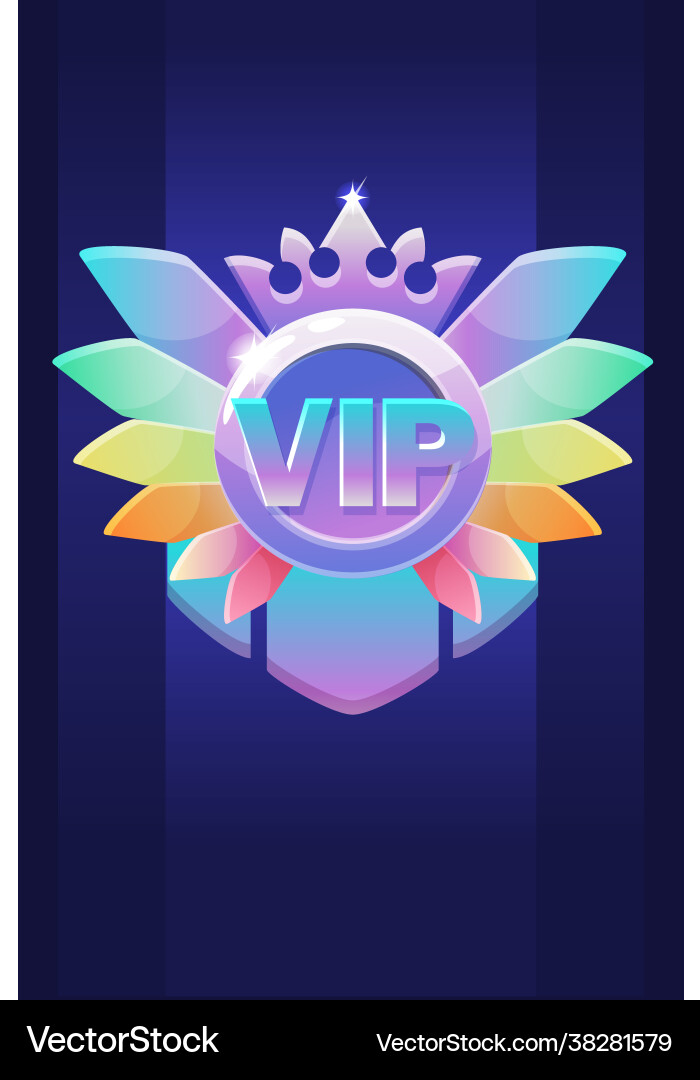 Vip Auszeichnung Badge Preis mit einer Diamantkrone für ui Vip Auszeichnung Badge Preis mit einer Diamantkrone für ui vektorbild
