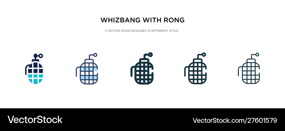 Whizbang with rong icon in different style two Vector Image
