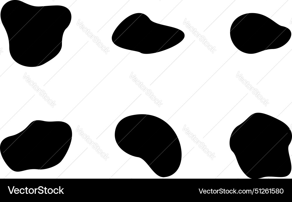 Abstract blobs liquid and fluid shape pictogram vector image