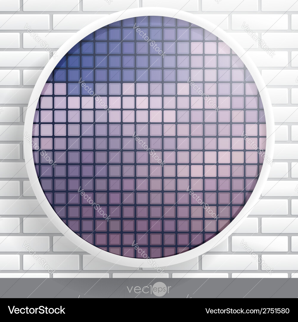 Abstract round shape with frame Vector Image